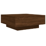 Tavolino da Salotto Rovere Marrone 80x80x31cm Legno Multistrato