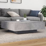 Tavolino Salotto Grigio Cemento 100x100x31 cm Legno Multistrato