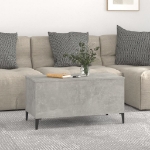 Tavolino Salotto Grigio Cemento 90x44,5x45 cm Legno Multistrato