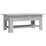 Tavolino da Salotto Grigio Cemento 102x55x42 cm in Truciolato