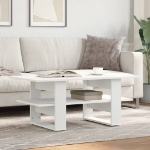 Tavolino da Salotto Bianco 102x55x42 cm in Legno Multistrato