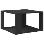 Tavolino da Salotto Nero 51,5x51,5x30 cm in Legno Multistrato