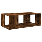 Tavolino da Salotto Rovere Fumo 89,5x48x30 cm Legno Multistrato