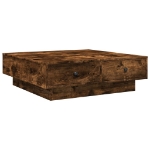 Tavolino da Salotto Rovere Fumo 90x90x28 cm Legno Multistrato