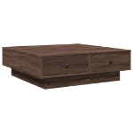 Tavolino da Salotto Rovere Marrone 90x90x28cm Legno Multistrato