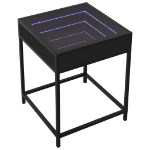 Tavolino da Salotto con LED Infinity Nero 40x40x51 cm