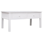 Tavolino da Salotto Bianco 100x50x45 cm in Legno