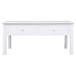 Tavolino da Salotto Bianco 100x50x45 cm in Legno