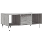 Tavolino Salotto Grigio Sonoma 90x50x36,5 cm Legno Multistrato