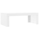 Tavolino da Salotto Bianco Lucido 102x50x36cm Legno Multistrato