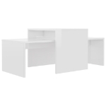 Set Tavolini da Salotto Bianco Lucido 100x48x40 cm Multistrato