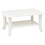 Tavolino da Salotto Bianco 90x60x46 cm in Plastica