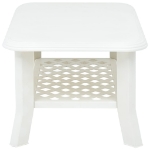 Tavolino da Salotto Bianco 90x60x46 cm in Plastica