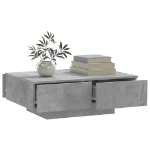 Tavolino da Salotto Grigio Cemento 90x60x31cm Legno Multistrato