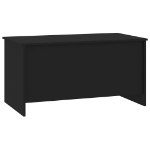 Tavolino da Salotto Nero 102x55,5x52,5 cm in Legno Multistrato