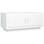 Tavolino da Salotto Bianco 102x50x45 cm in Legno Multistrato