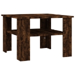 Tavolino da Salotto Rovere Fumo 60x60x42 cm Legno Multistrato