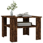 Tavolino da Salotto Rovere Fumo 60x60x42 cm Legno Multistrato