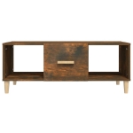 Tavolino da Salotto Rovere Fumo 102x50x40 cm Legno Multistrato