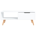 Tavolino da Salotto Bianco 100x49,5x43 cm in Legno Multistrato