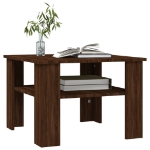 Tavolino Salotto Rovere Marrone 60x60x42 cm Legno Multistrato