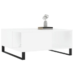 Tavolino da Salotto Bianco 80x80x36,5 cm in Legno Multistrato