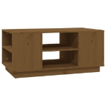 Tavolino da Salotto ambra 90x49x40,5 cm Legno Massello di Pino