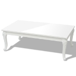 Tavolino da Salotto 115x65x42 cm Bianco Lucido