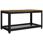 Tavolino Salotto Marrone Scuro e Nero 90x45x45cm in MDF e Ferro