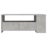 Tavolino Salotto Grigio Cemento 102x55x42 cm Legno Compensato