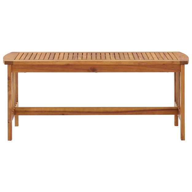 Tavolino da Salotto 102x50x43 cm in Legno Massello di Acacia