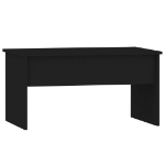 Tavolino da Salotto Nero 80x55,5x41,5 cm in Legno Multistrato