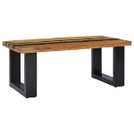 Tavolino da Salotto 100x50x40 cm Massello Teak e Pietra Lavica