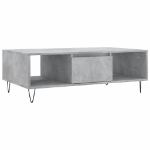 Tavolino Salotto Grigio Cemento 104x60x35 cm Legno Multistrato