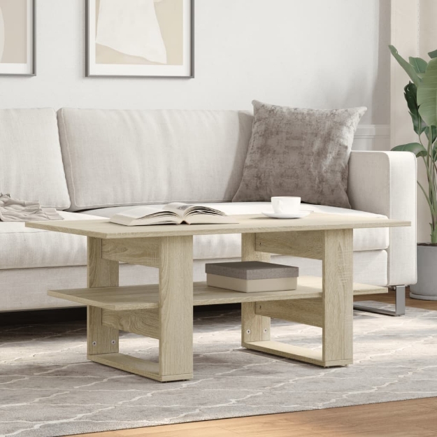 Tavolino da Salotto Rovere Sonoma 102x55x42cm Legno Multistrato