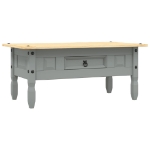 Tavolino Caffé Pino Messicano Corona Range Grigio 100x55x44 cm