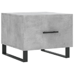 Tavolino Salotto Grigio Cemento 50x50x40 cm Legno Multistrato