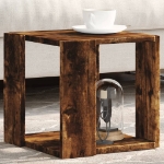 Tavolino da Salotto Rovere Fumo 32x32x30 cm Legno Multistrato