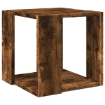 Tavolino da Salotto Rovere Fumo 32x32x30 cm Legno Multistrato