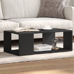 Tavolino da Salotto Nero 89,5x48x30 cm in Legno Multistrato