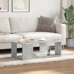 Tavolino Salotto Grigio Cemento 89,5x48x30cm Legno Multistrato