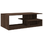 Tavolino Salotto Rovere Marrone 102x55x35 cm Legno Multistrato