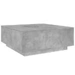 Tavolino Salotto Grigio Cemento 100x100x40 cm Legno Multistrato