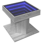 Tavolino Salotto con LED Grigio Sonoma 50x50x45 cm Multistrato