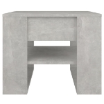 Tavolino Salotto Grigio Cemento 55,5x55x45 cm Legno Multistrato