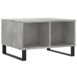 Tavolino Salotto Grigio Cemento 60x50x36,5 cm Legno Multistrato