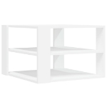 Tavolino da Salotto Bianco 59,5x59,5x40 cm in Legno Multistrato