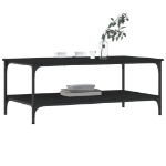 Tavolino da Salotto Nero 100x55x40 cm in Legno Multistrato