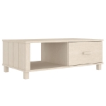 Tavolino HAMAR ambra 100x55x35 cm in Legno Massello di Pino