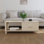 Tavolino HAMAR ambra 100x55x35 cm in Legno Massello di Pino